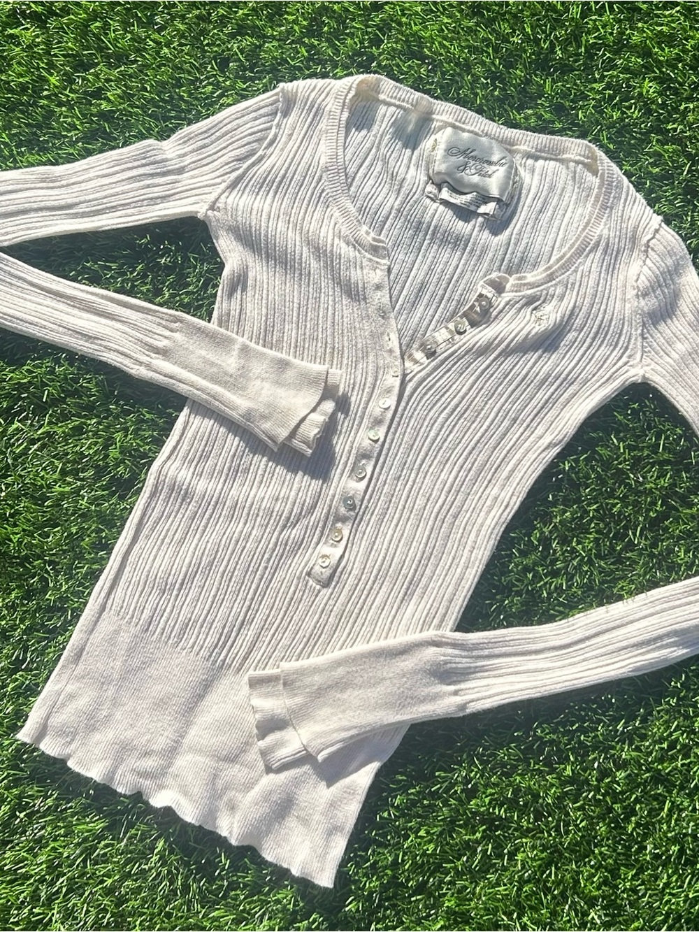 Abercrombie & Fitch rare grail Henley long sleeve sweater